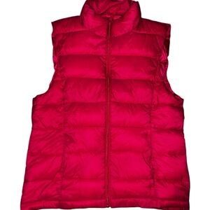 Women’s Vibrant Pink Puffer Vest | Winter Layering | Size Medium